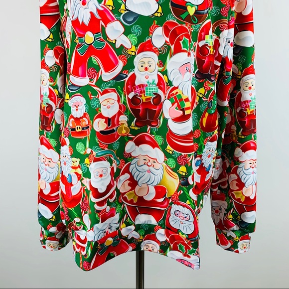 Santa Ugly Christmas Sweatshirt Sz Large - Picture 3 of 8